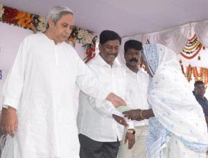 CM Naveen Patnaik distributes Digitized Ration Cards