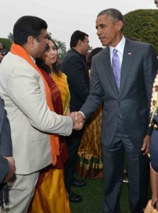 Union Minister for Petroleum & Natural Gas, Shri Dharmendra Pradhan  with Obama