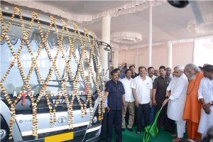 Chief Minister Flags off 32 New Buses to Maoist affected Districts 