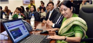 External Affairs Minister Sushma Swaraj launched the MADAD
