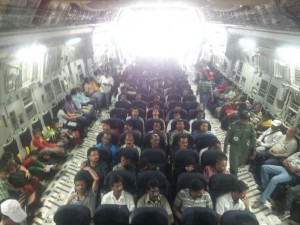 Indians evacuated from Yemen