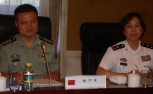 Yang Yujun (left) with Zhang Wei