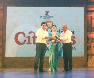 founder & MD of Milk Mantra Dairy Pvt. Ltd. recieving the Business Leader Award at Odisha Citizen Award Function