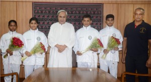 Odisha Chief Minister felicitates Karate Players in Bhubaneswar