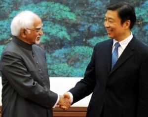 Indian Vice President Shri MohammadHamid with China Vice president Li yuanchao