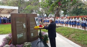 PM Modi at INA War Memorial Singapore-1