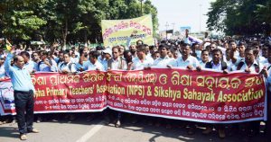 Protest by Teacher at Lower PMG