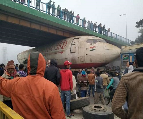 Airplane Under Bridge in Kolkata